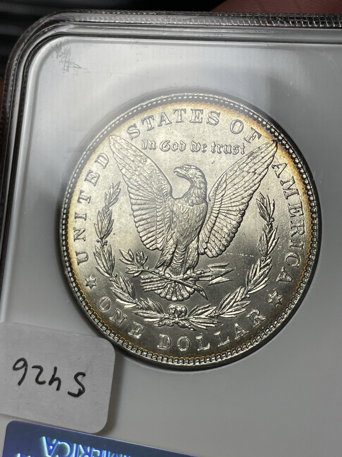 1886 NGC MS63 Morgan Silver Dollar End Of Roll Toning Old Fatty Holder
