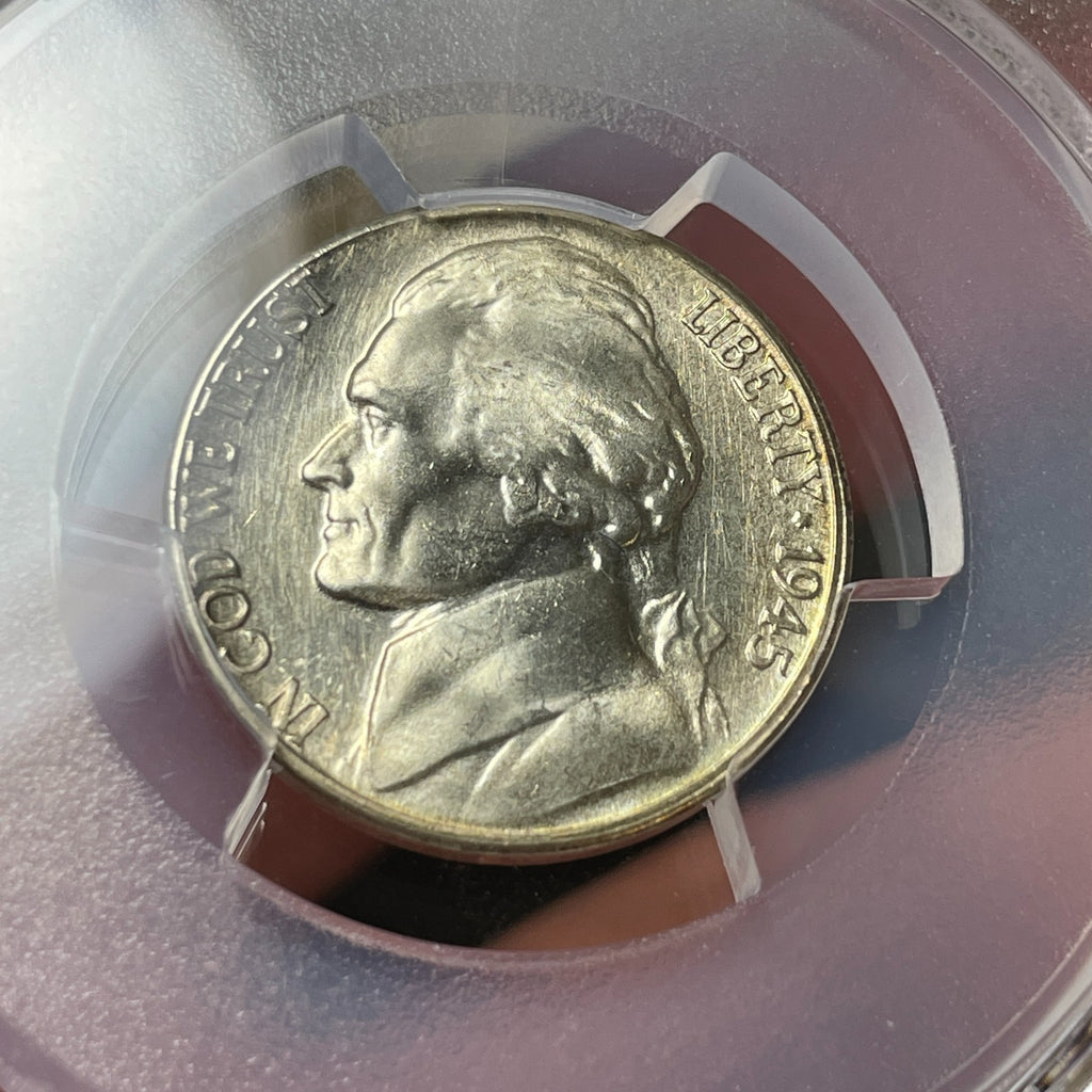 1945-S PCGS MS66+ Jefferson War Nickel - Semi-PL Ultra Rare Crazy Die Polish