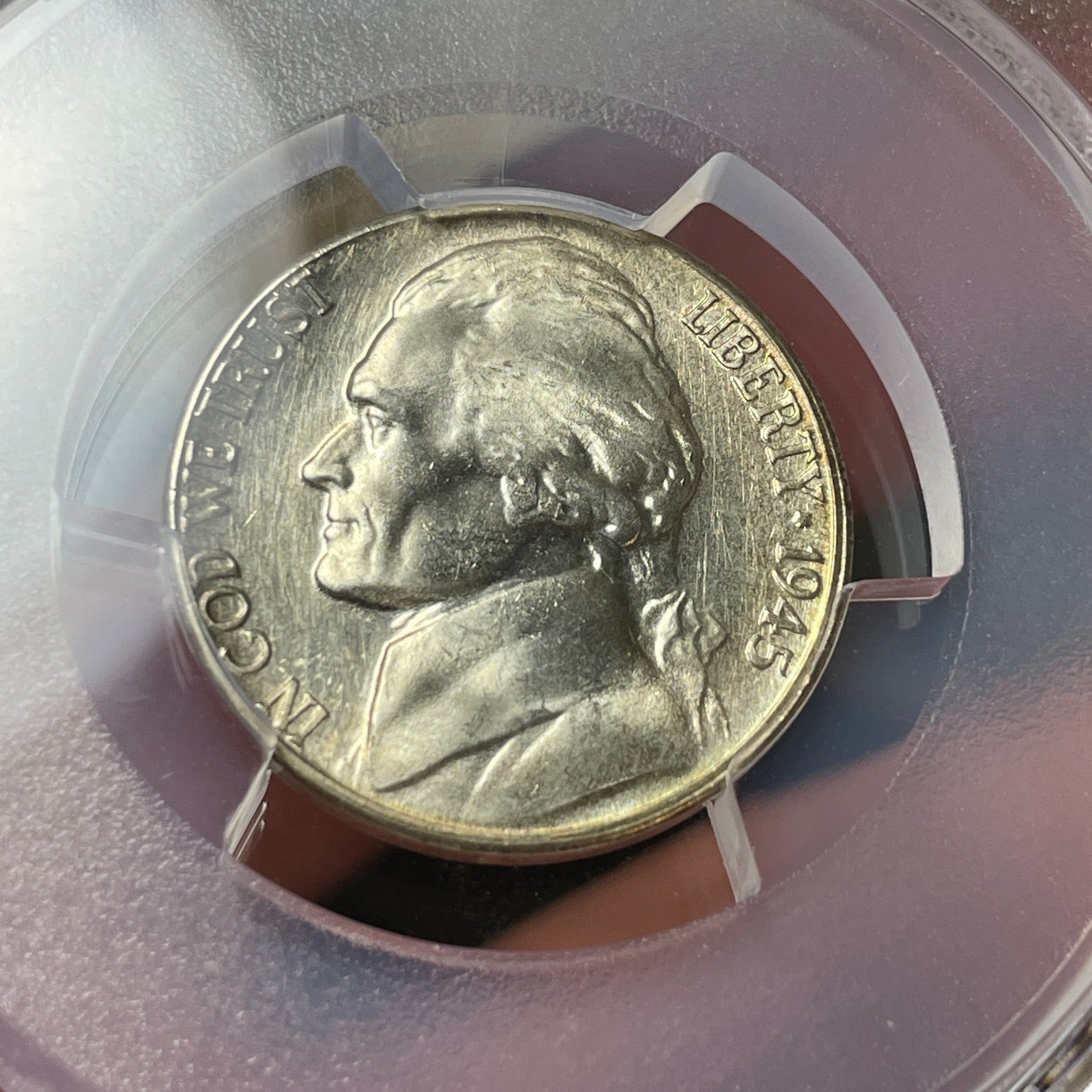 1945-S PCGS MS66+ Jefferson War Nickel - Semi-PL Ultra Rare Crazy Die Polish