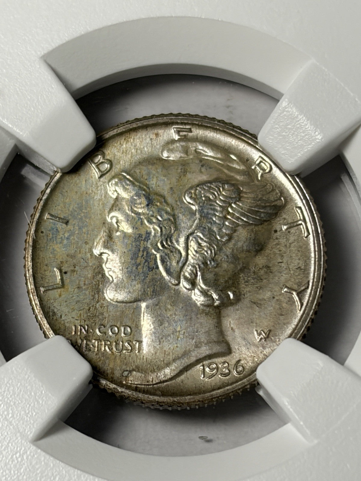1936 NGC PF67 Mercury Dime Toned