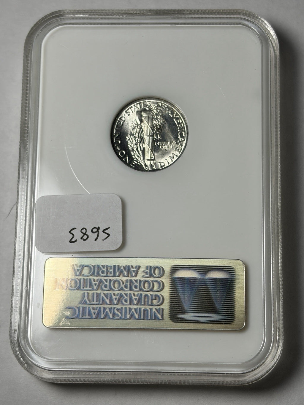 1942 NGC MS67 Mercury Silver Dime Old Fatty Holder