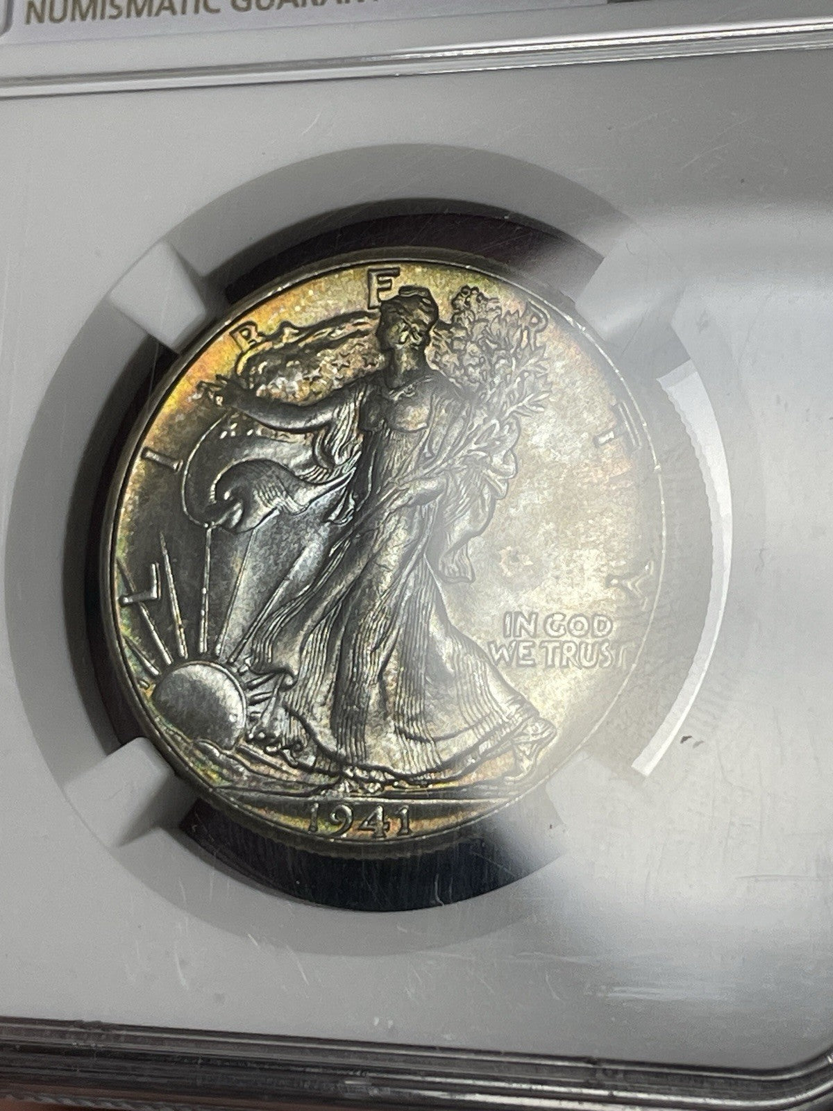 1941 NGC MS66+ Walking Liberty Half Dollar Toned