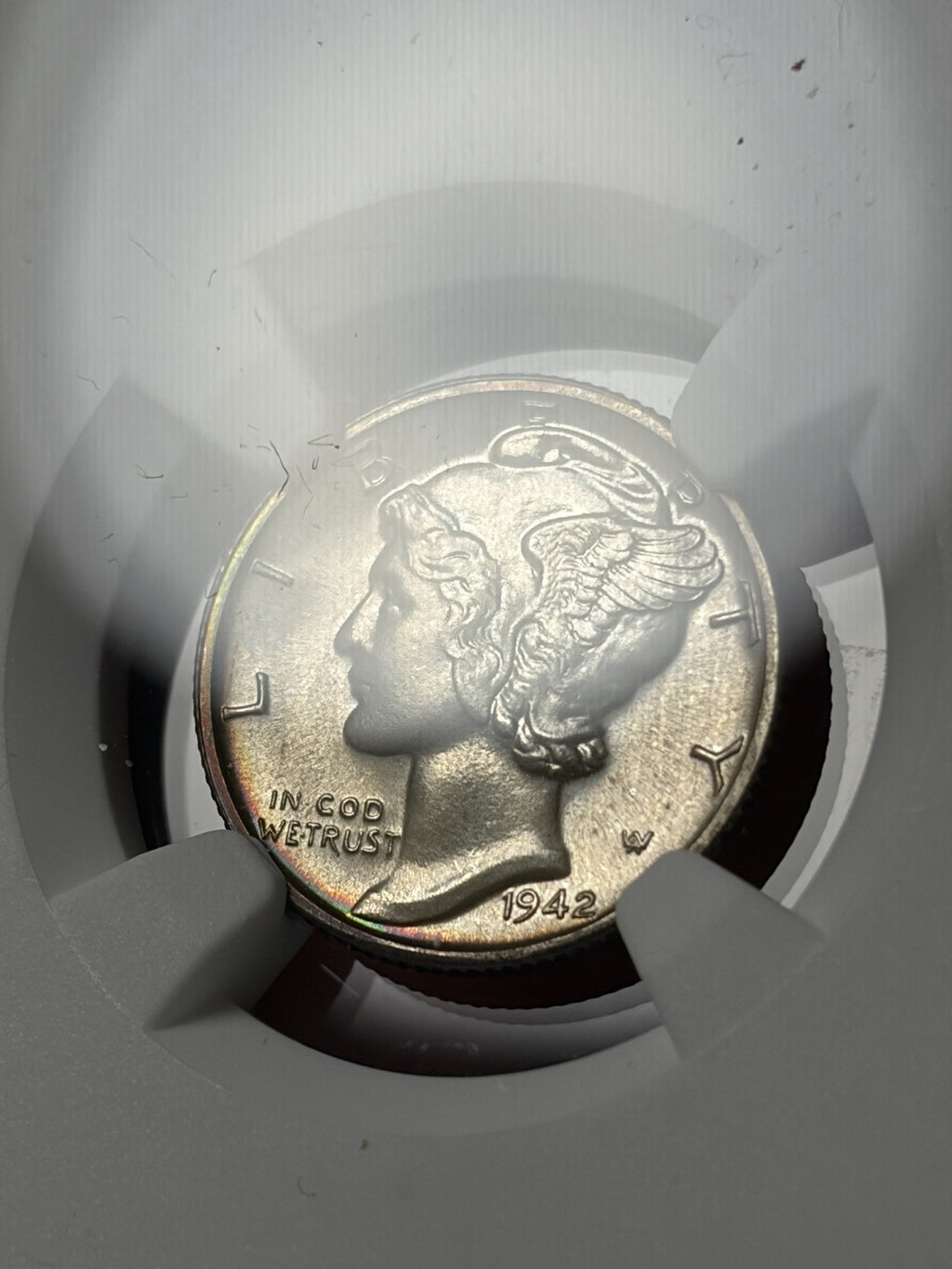 1942 NGC PF67 CAC Mercury Dime Toned