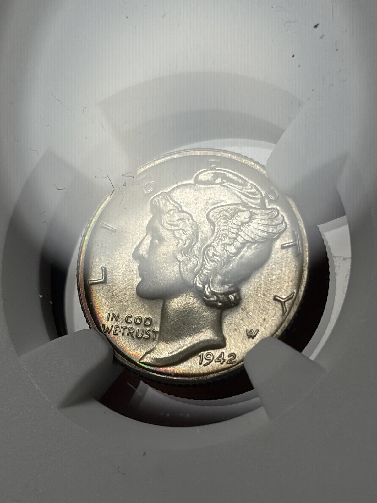 1942 NGC PF67 CAC Mercury Dime Toned