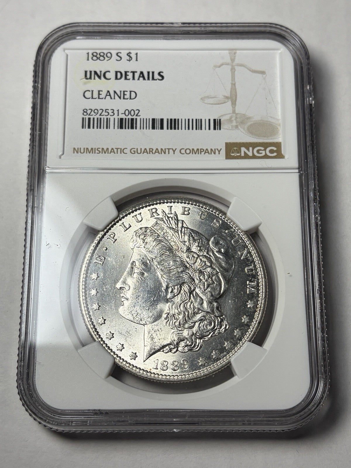 1889-S NGC UNC Details Morgan Silver Dollar