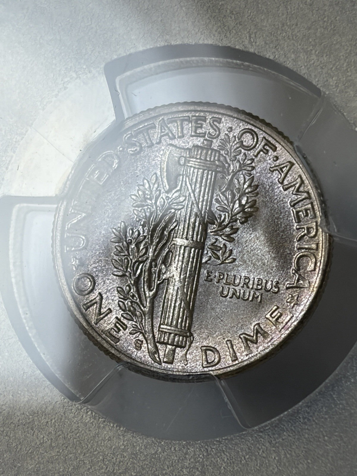 1943-S PCGS MS67 Mercury Dime Toned