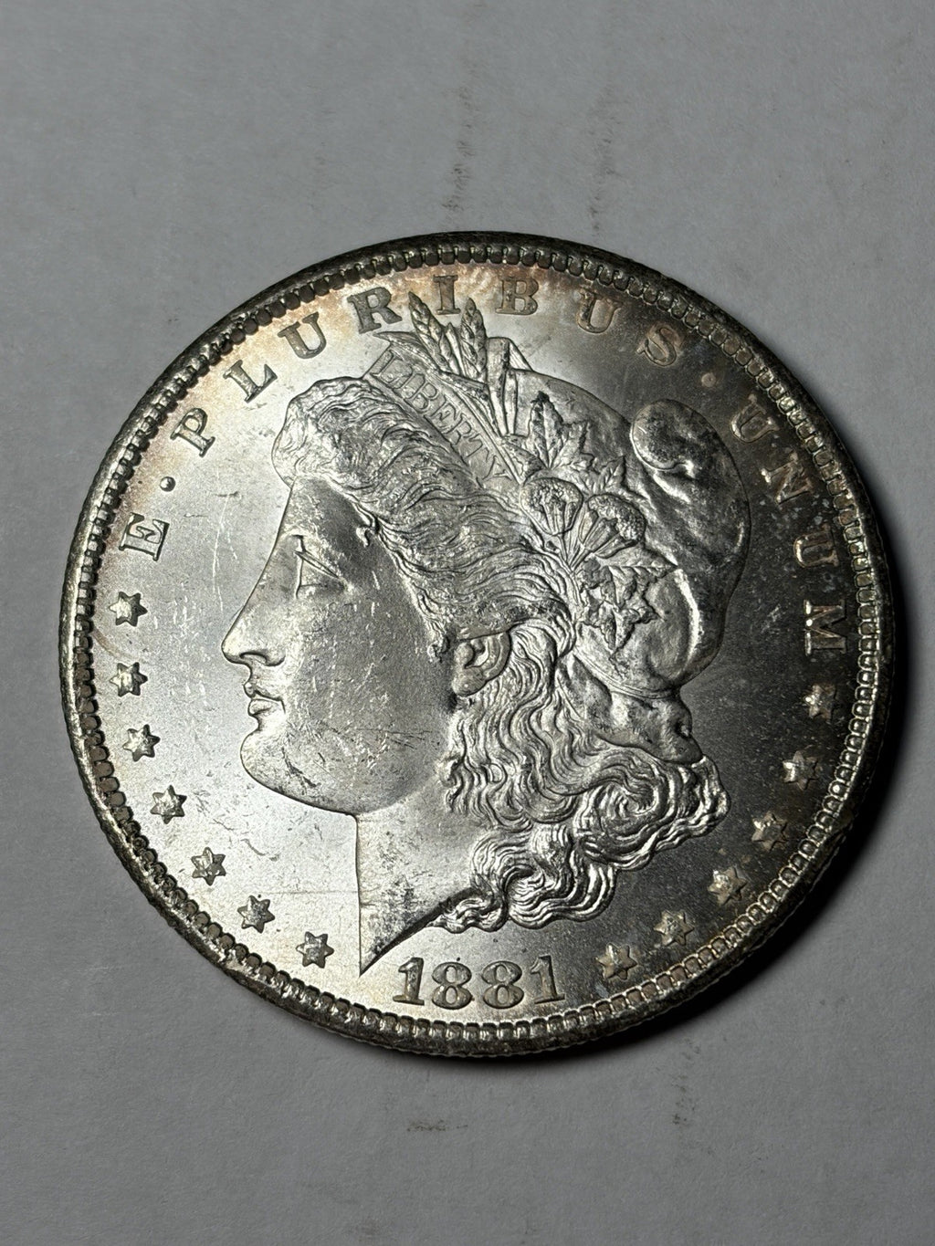 1881-CC Morgan Silver Dollar Uncirculated Toned
