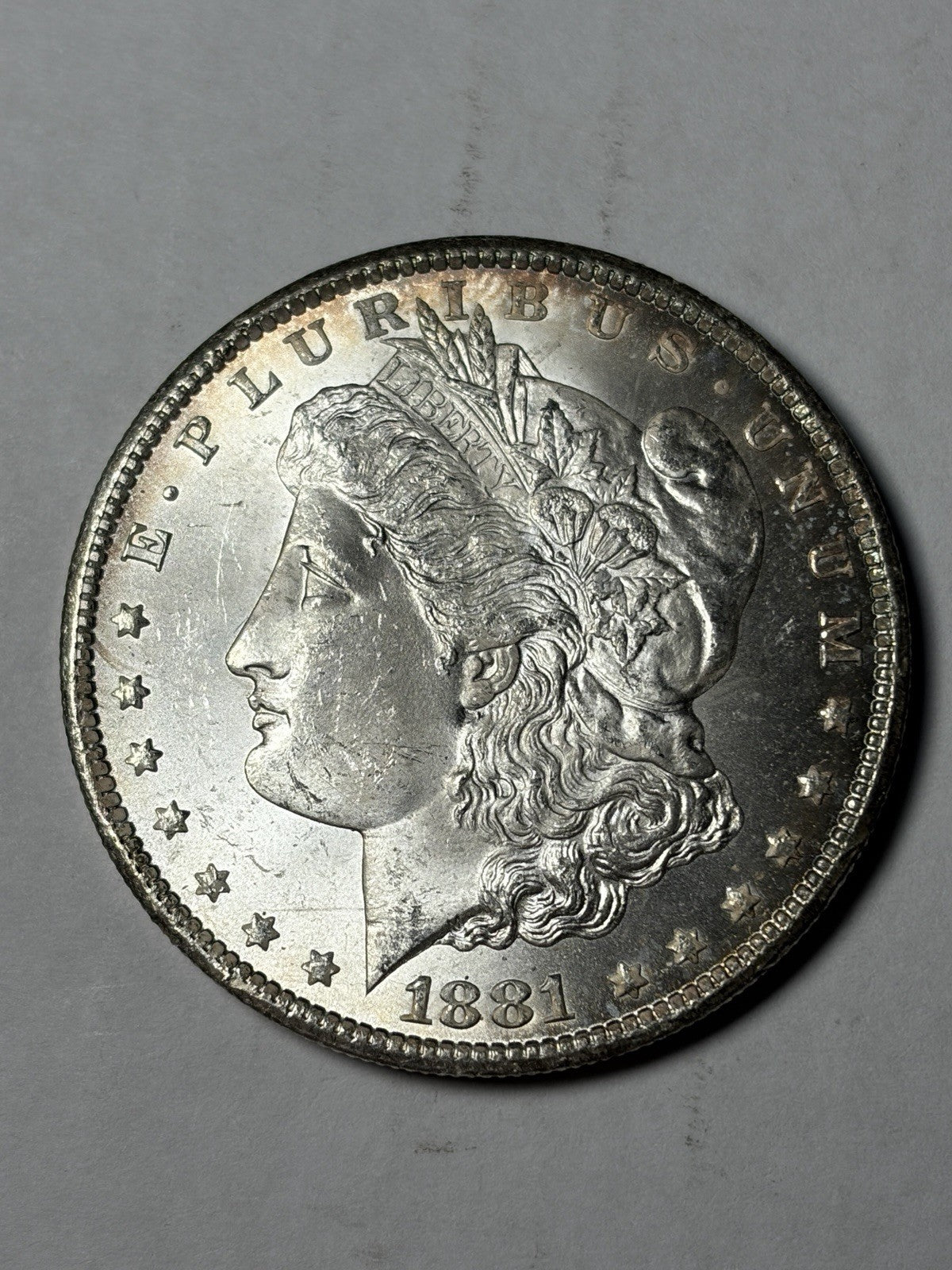 1881-CC Morgan Silver Dollar Uncirculated Toned