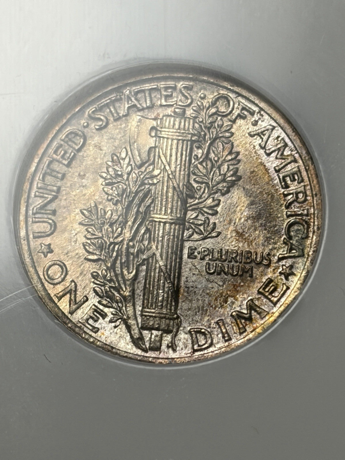 1916 NGC MS67 FB Mercury Dime Toned
