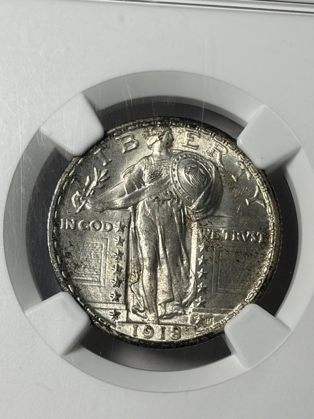 1918 NGC MS66 FH Standing Liberty Quarter Strong Strike