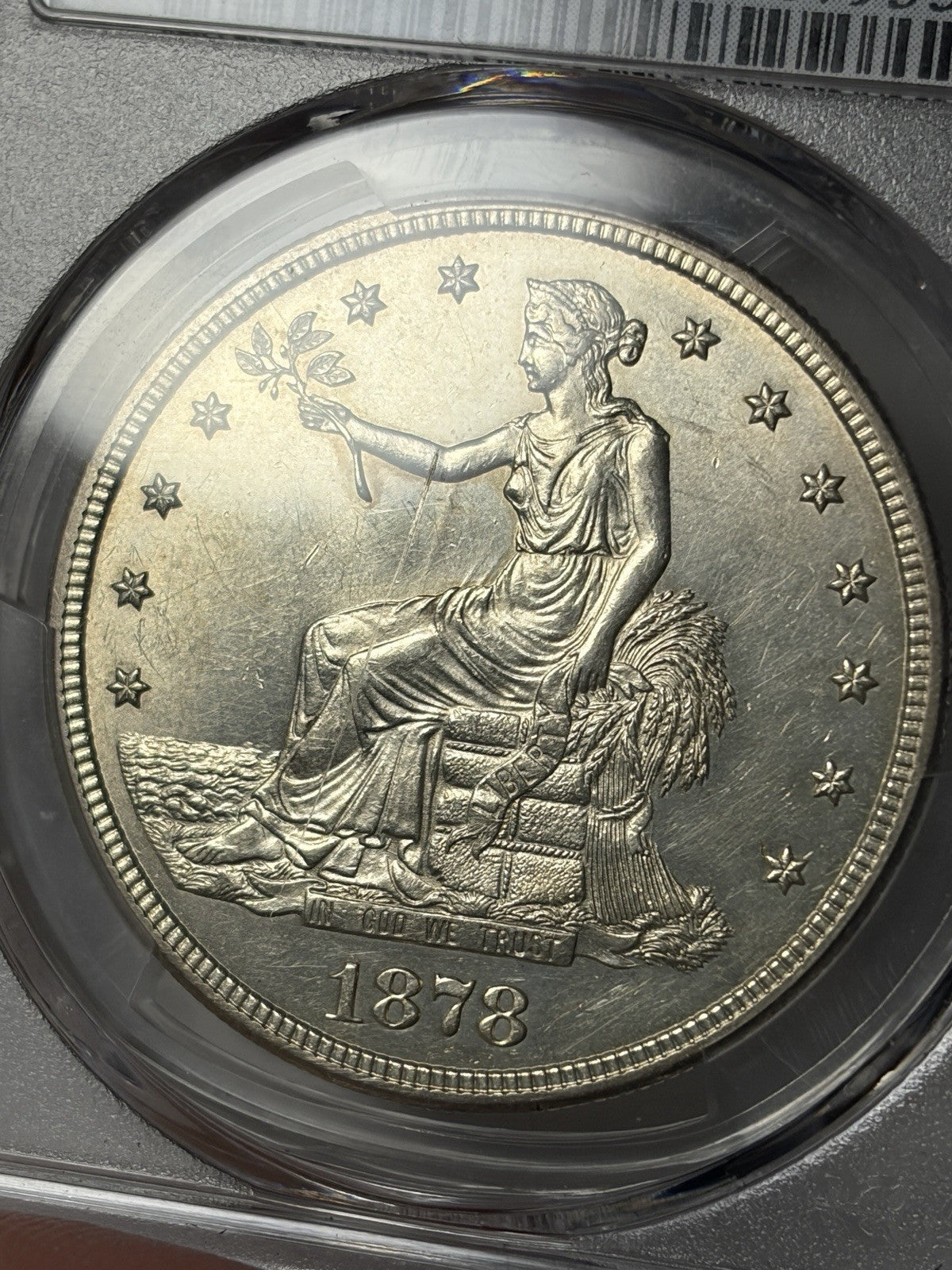 1878-S PCGS MS62 Trade Silver Dollar