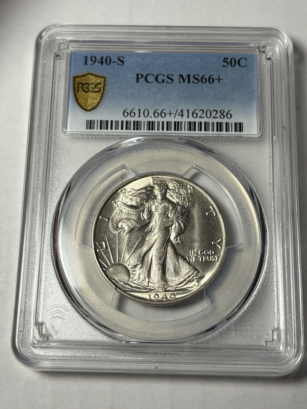 1940-S PCGS MS66+ Walking Liberty Half Dollar
