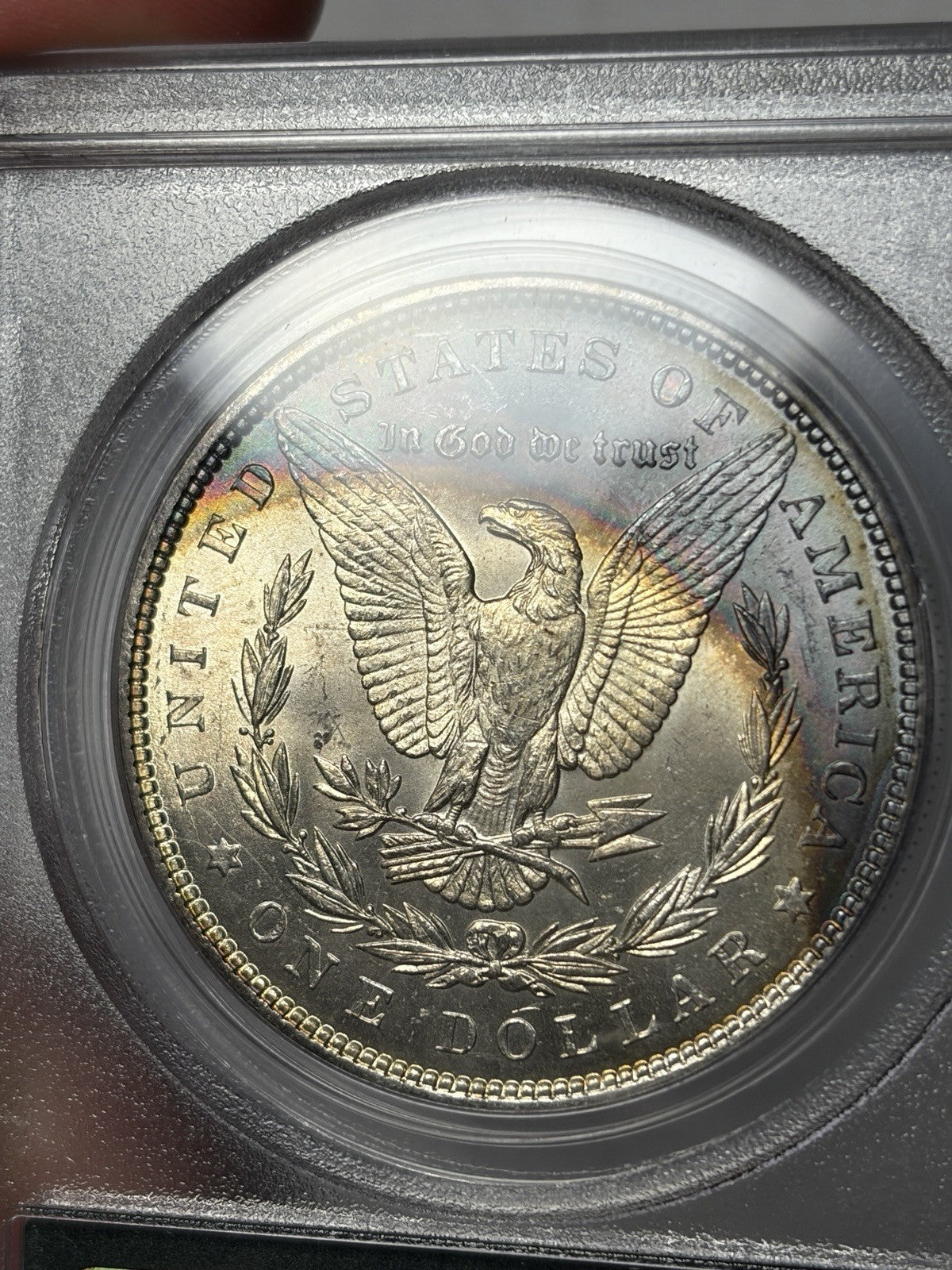 1883 PCGS MS64 CAC Morgan Silver Dollar TONED Old Green Holder