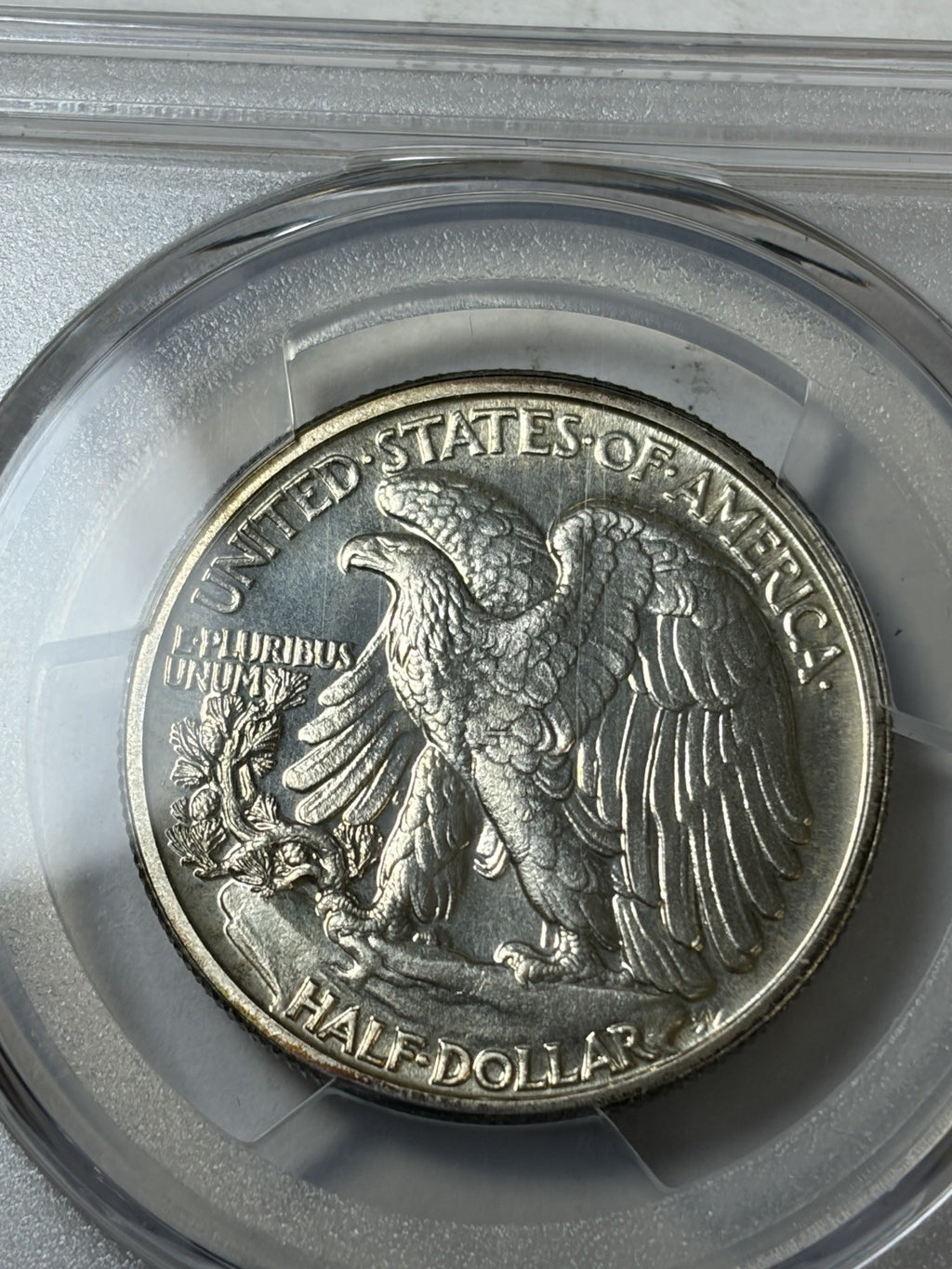1937 PCGS PR67 Walking Liberty Half Dollar Toned