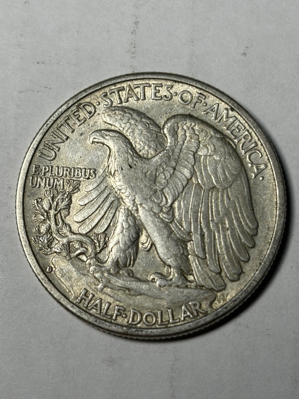 1938-D Walking Liberty Half Dollar XF+/AU