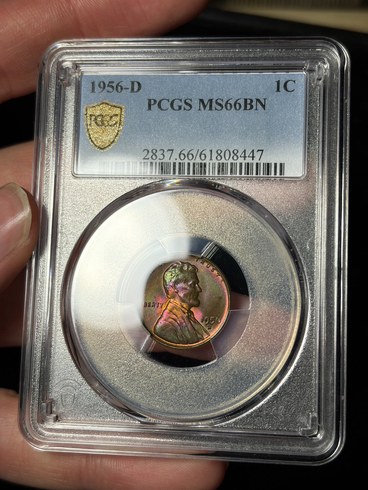 1956 US Mint Set 18 Coin Fully PCGS Graded Rainbow Toned WOW Original