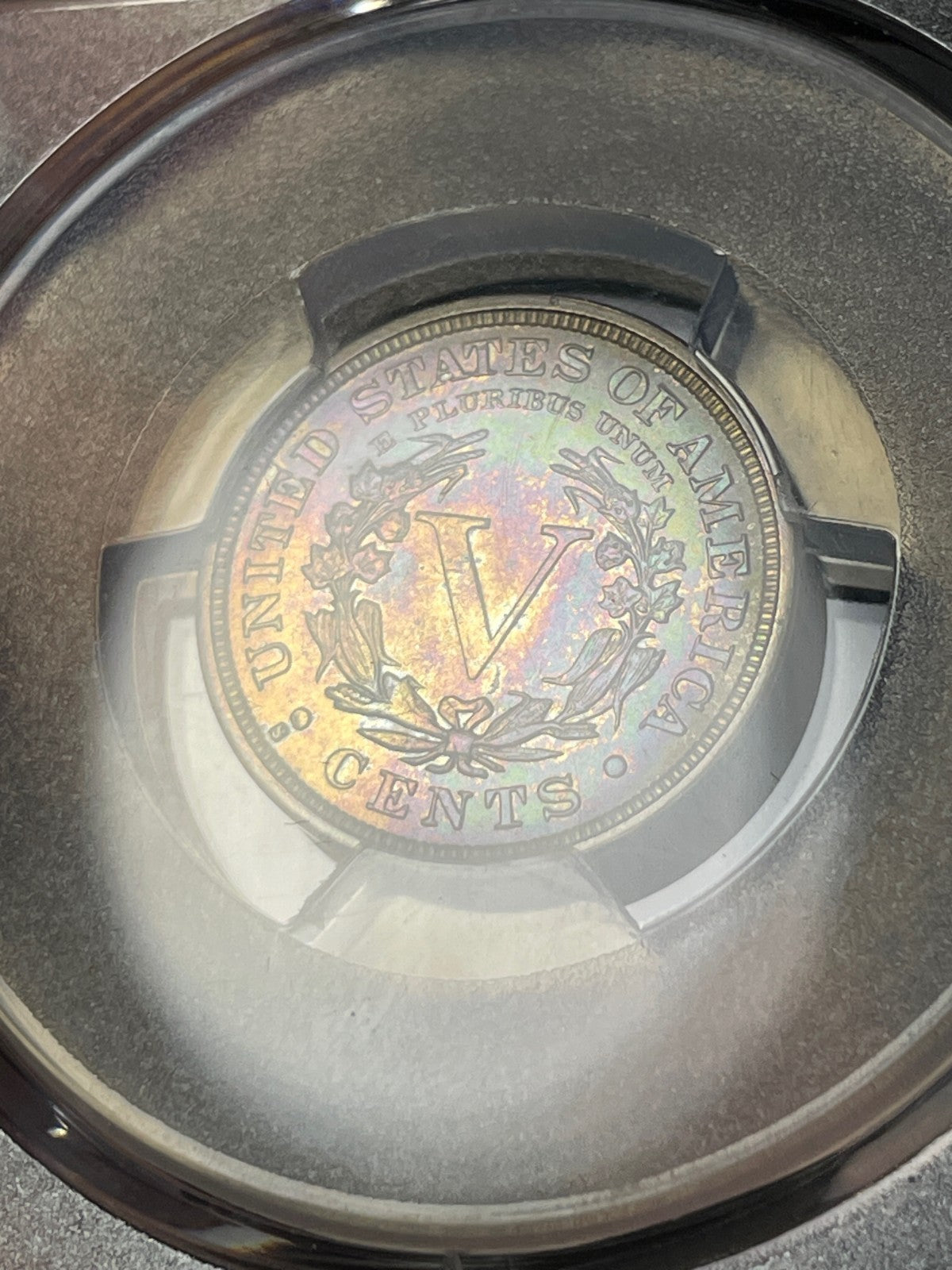 1912-S PCGS MS66 Liberty V Nickel Key Date Rainbow Toning WOW!
