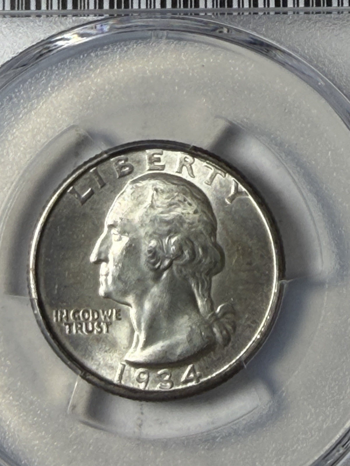 1934 PCGS MS65 Washington Quarter Medium Motto