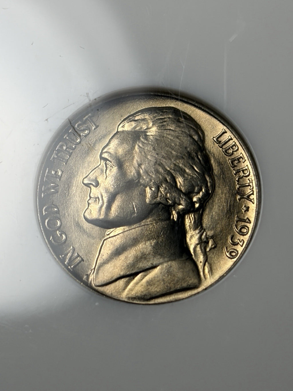 1939 NGC MS67 Jefferson Nickel Old Fatty Holder