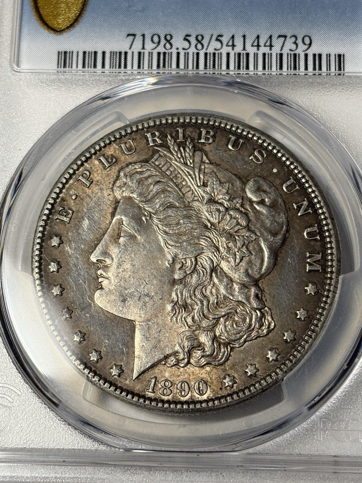 1890-CC PCGS AU58 Morgan Silver Dollar Toned