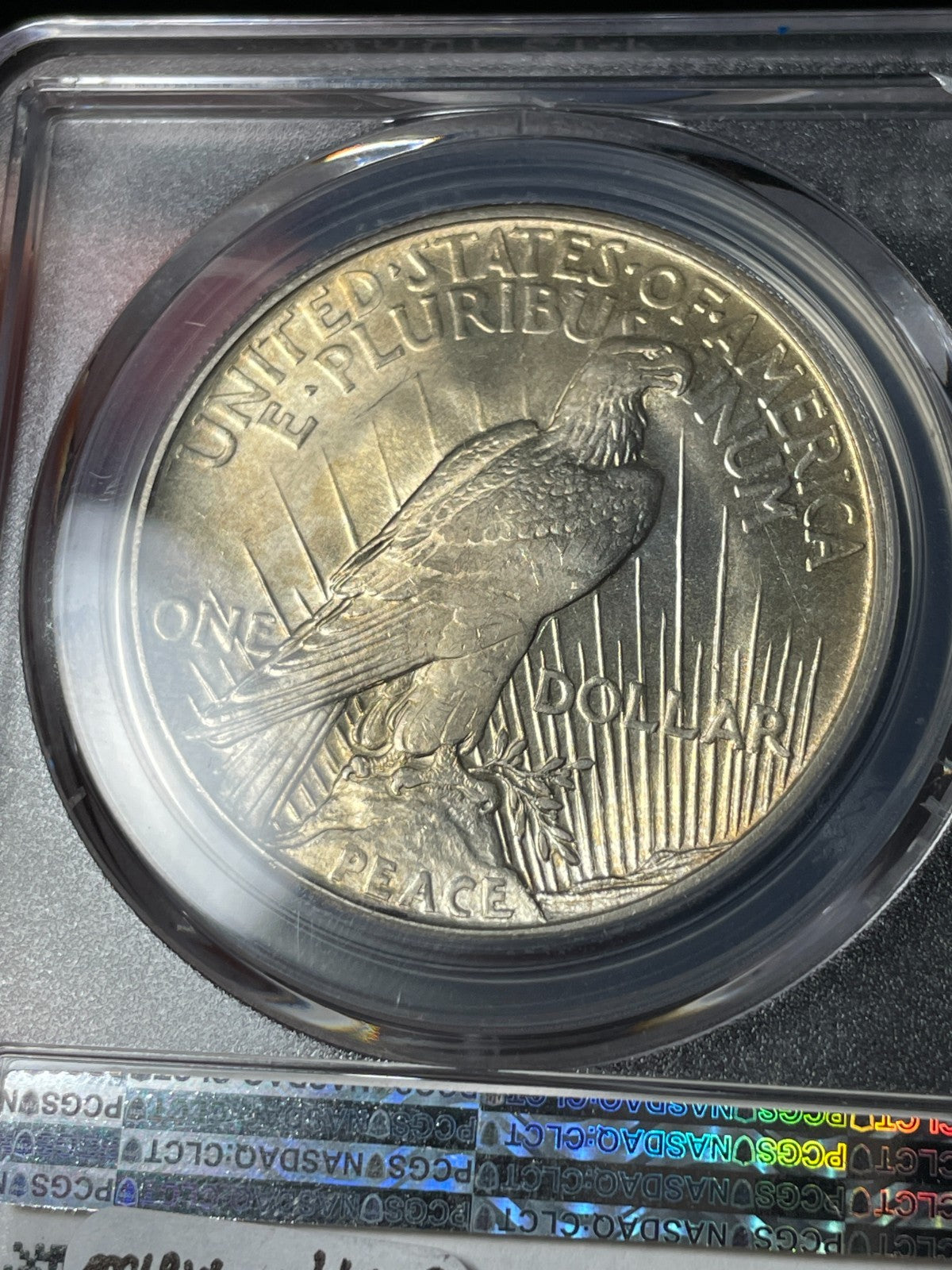 1921 PCGS MS64 Peace Silver Dollar Key Date Toned