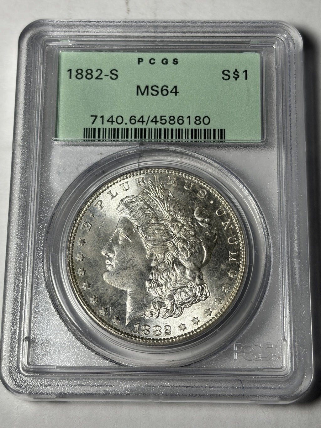 1882-S PCGS MS64 Morgan Silver Dollar OGH Old Holder