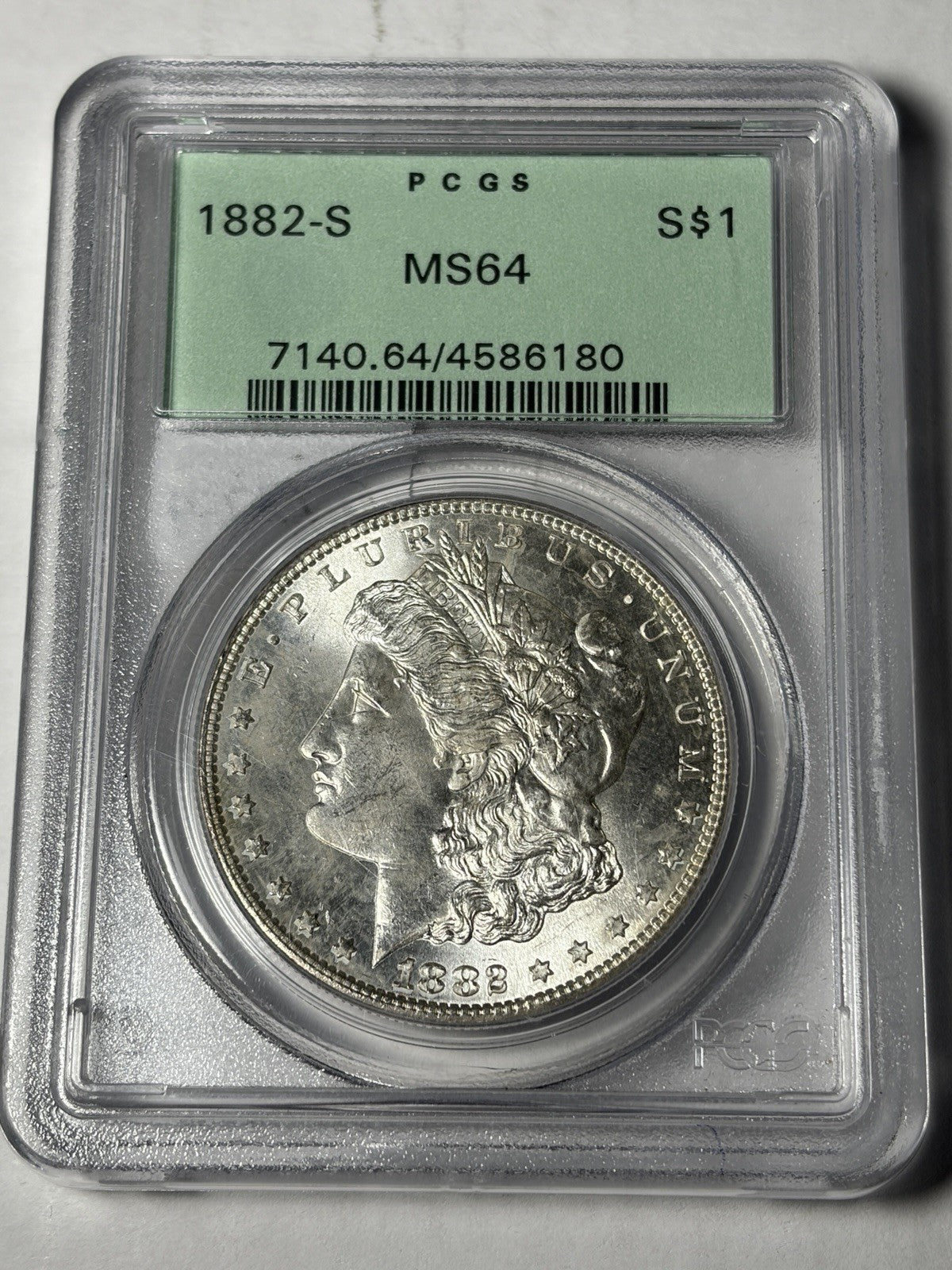 1882-S PCGS MS64 Morgan Silver Dollar OGH Old Holder