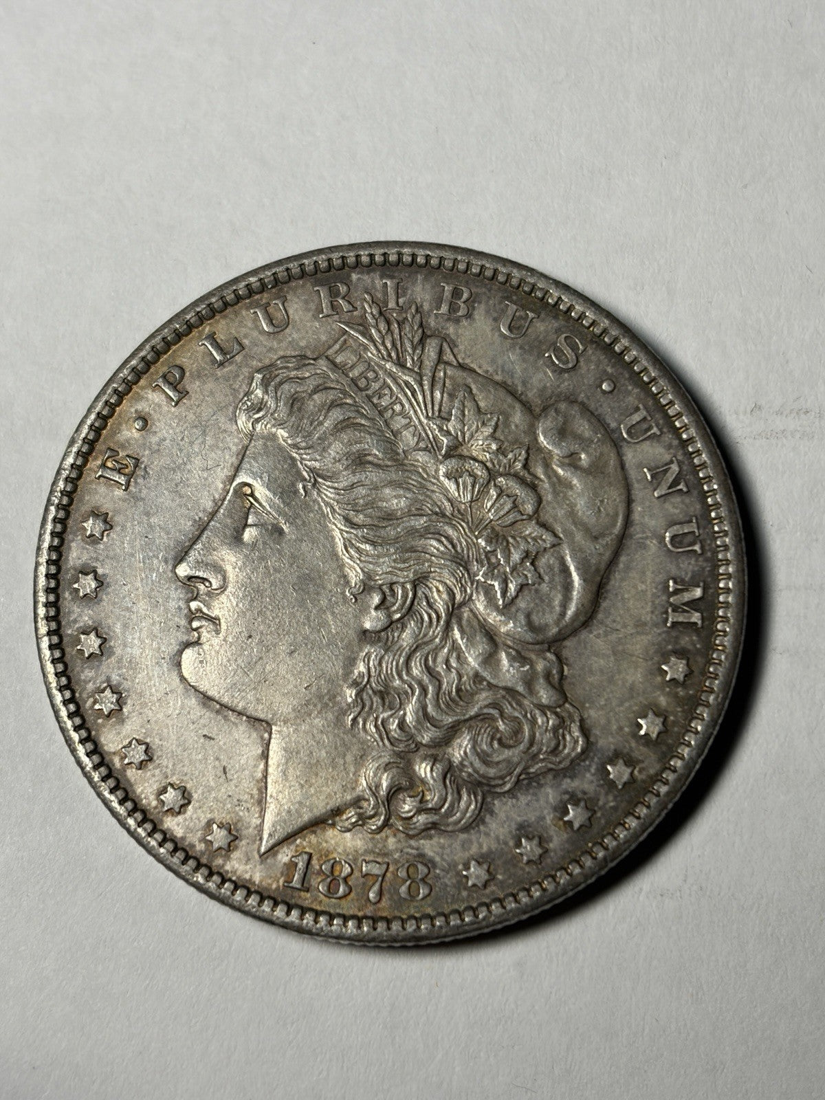 1878-CC Morgan Silver Dollar Toned Details