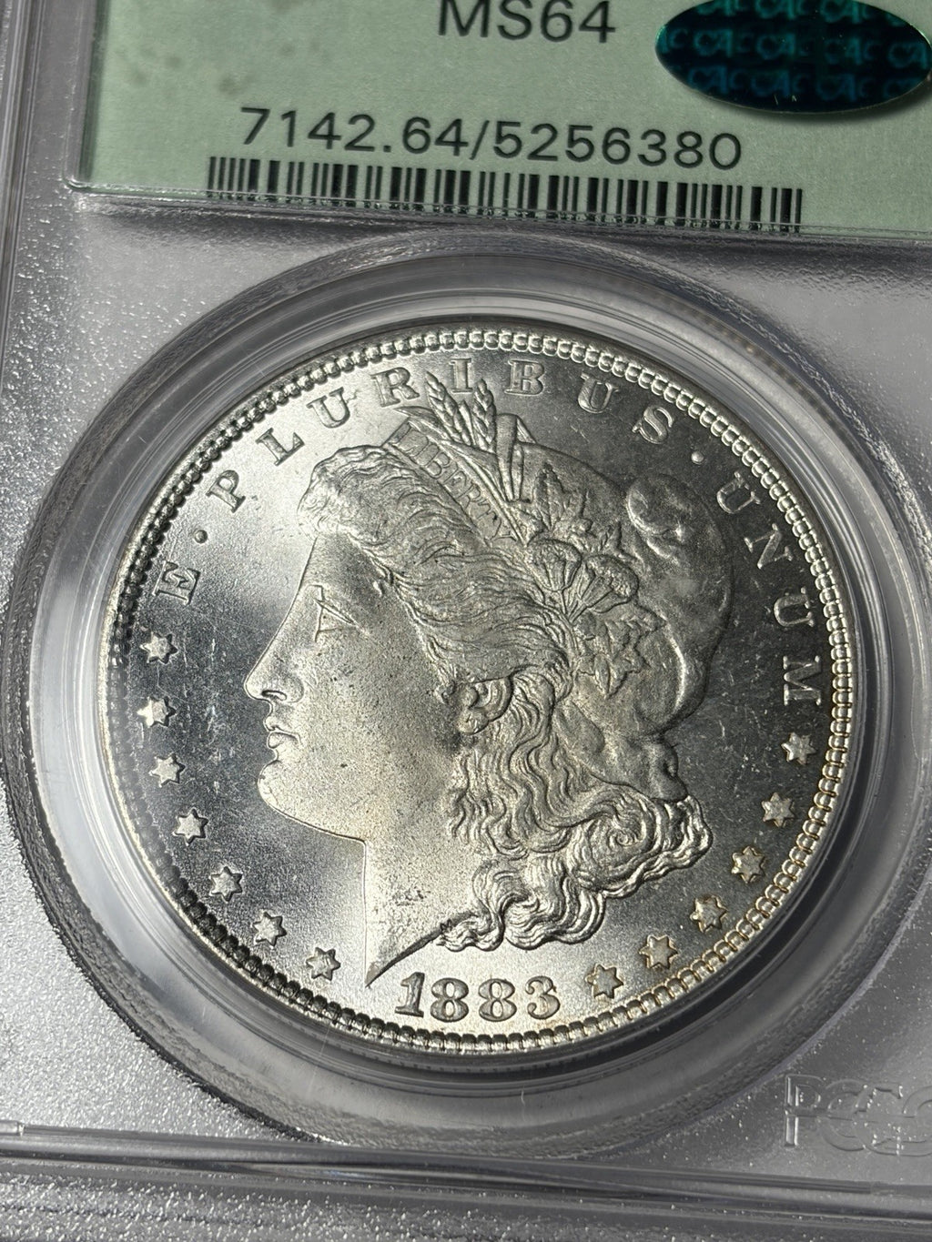 1883 PCGS MS64 CAC Morgan Silver Dollar TONED Old Green Holder