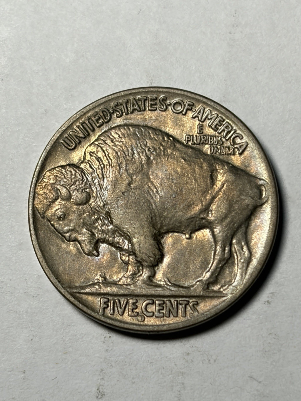 1915-D Buffalo Nickel Toned