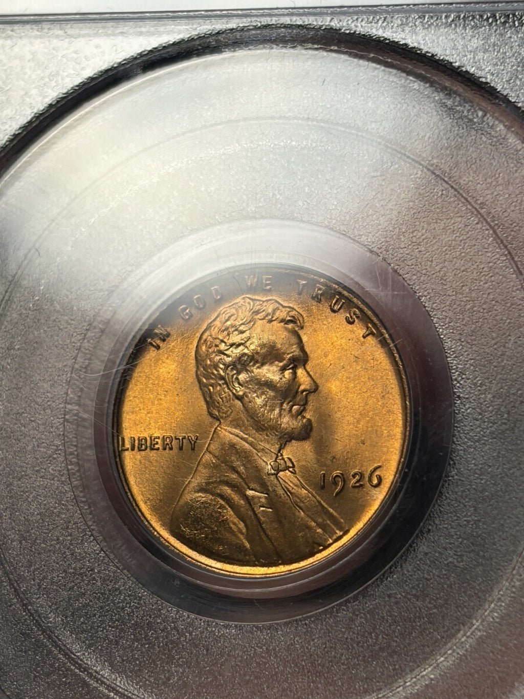 1926 PCGS MS65 RD CAC Lincoln Wheat Cent Old Blue Holder