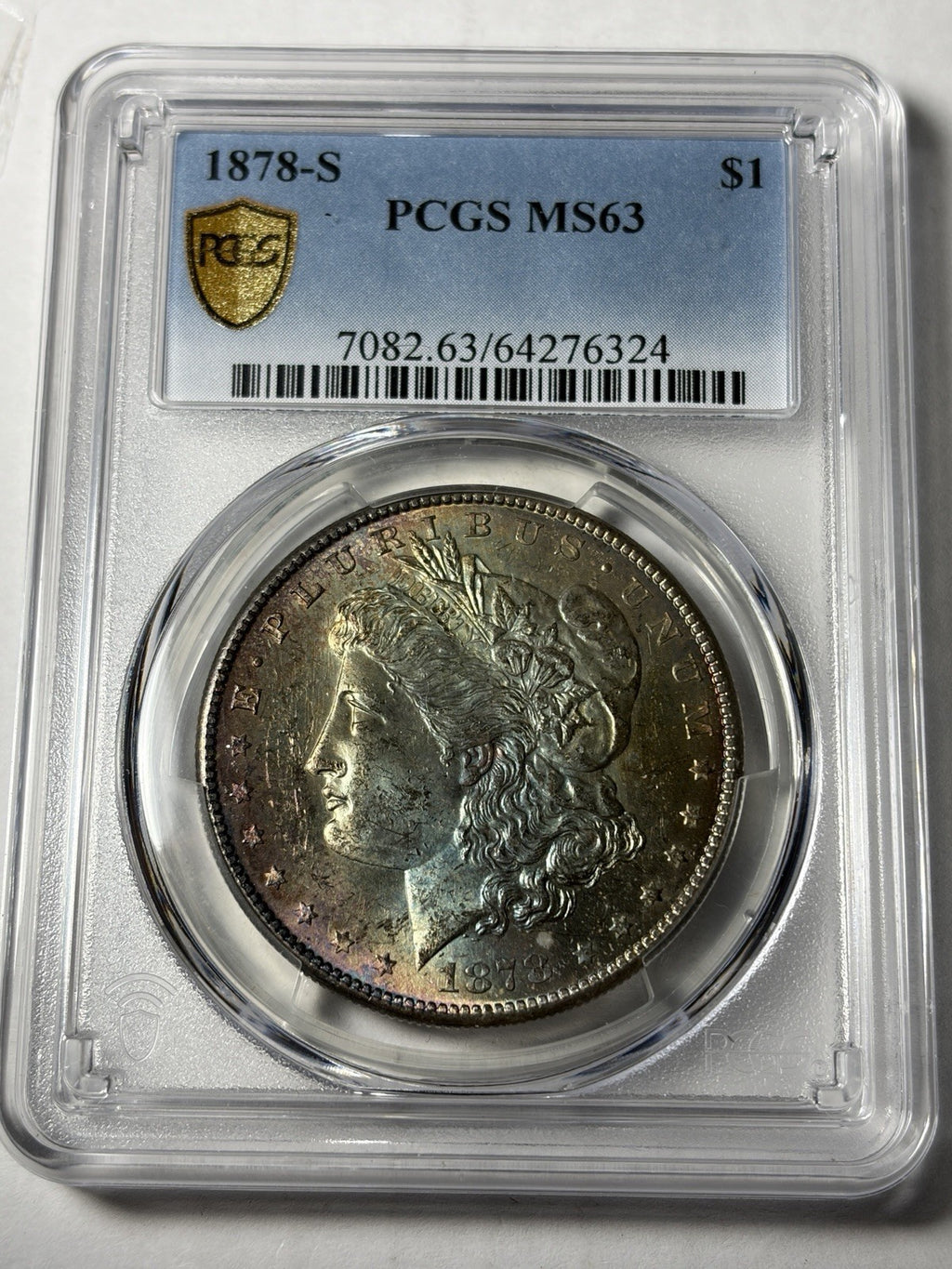 1878-S PCGS MS63 Morgan Silver Dollar Toned