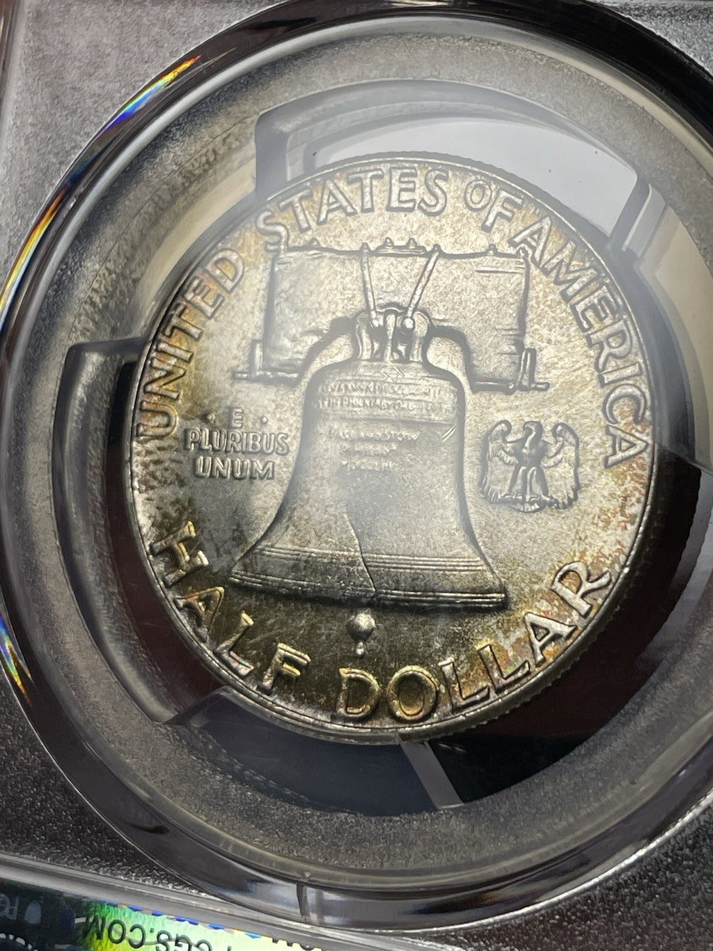 1954 PCGS MS66 CAC Franklin Half Dollar Toned Strong Bell Lines