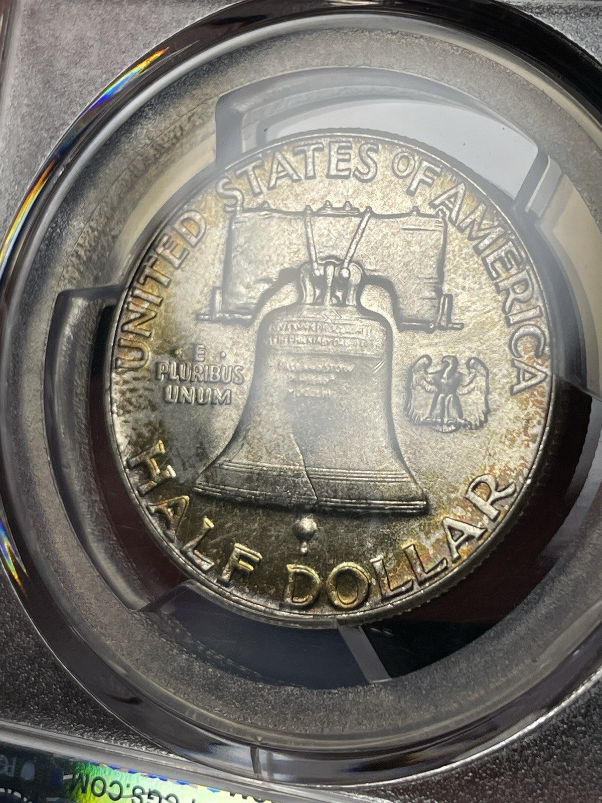 1954 PCGS MS66 CAC Franklin Half Dollar Toned Strong Bell Lines