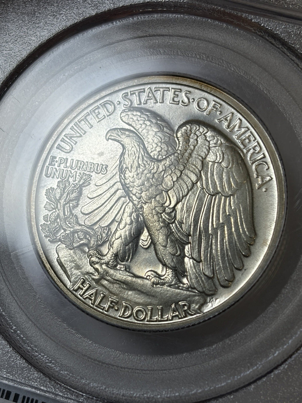 1942 PCGS PR66 CAC Walking Liberty Half Dollar Toned
