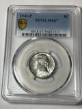 1943-P PCGS MS67 Jefferson War Nickel
