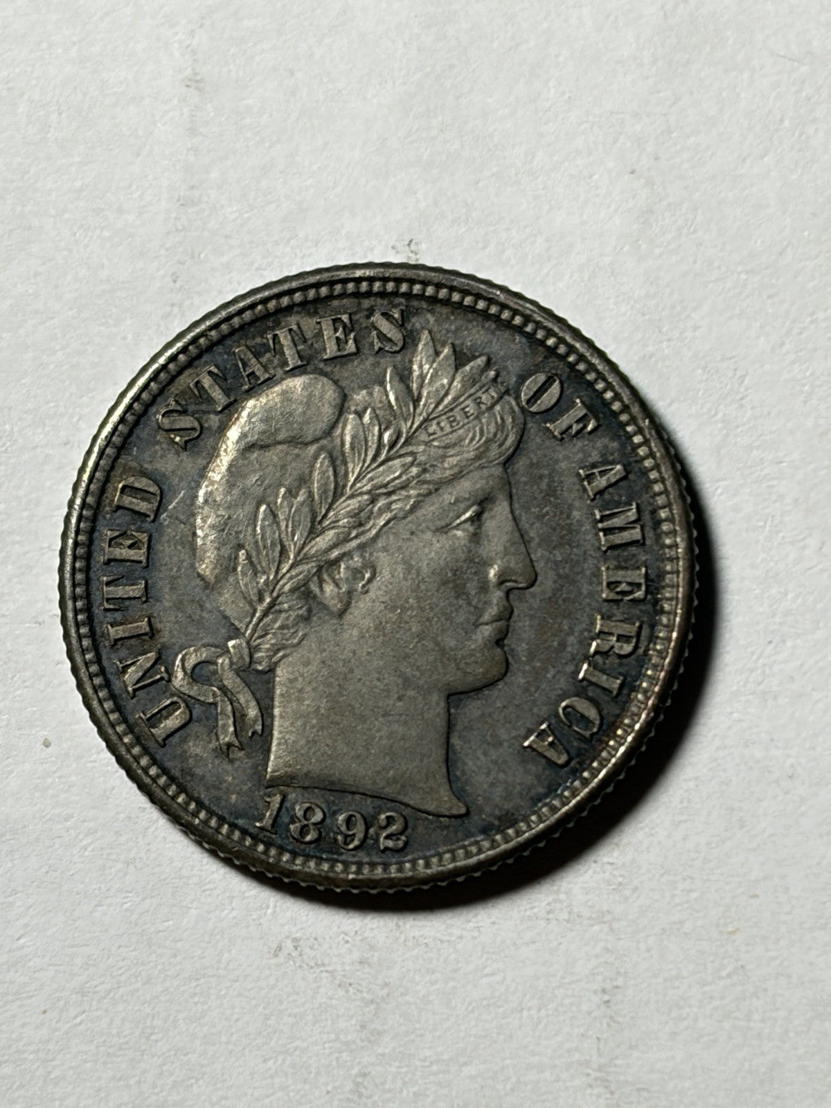 1892 Barber Silver Dime