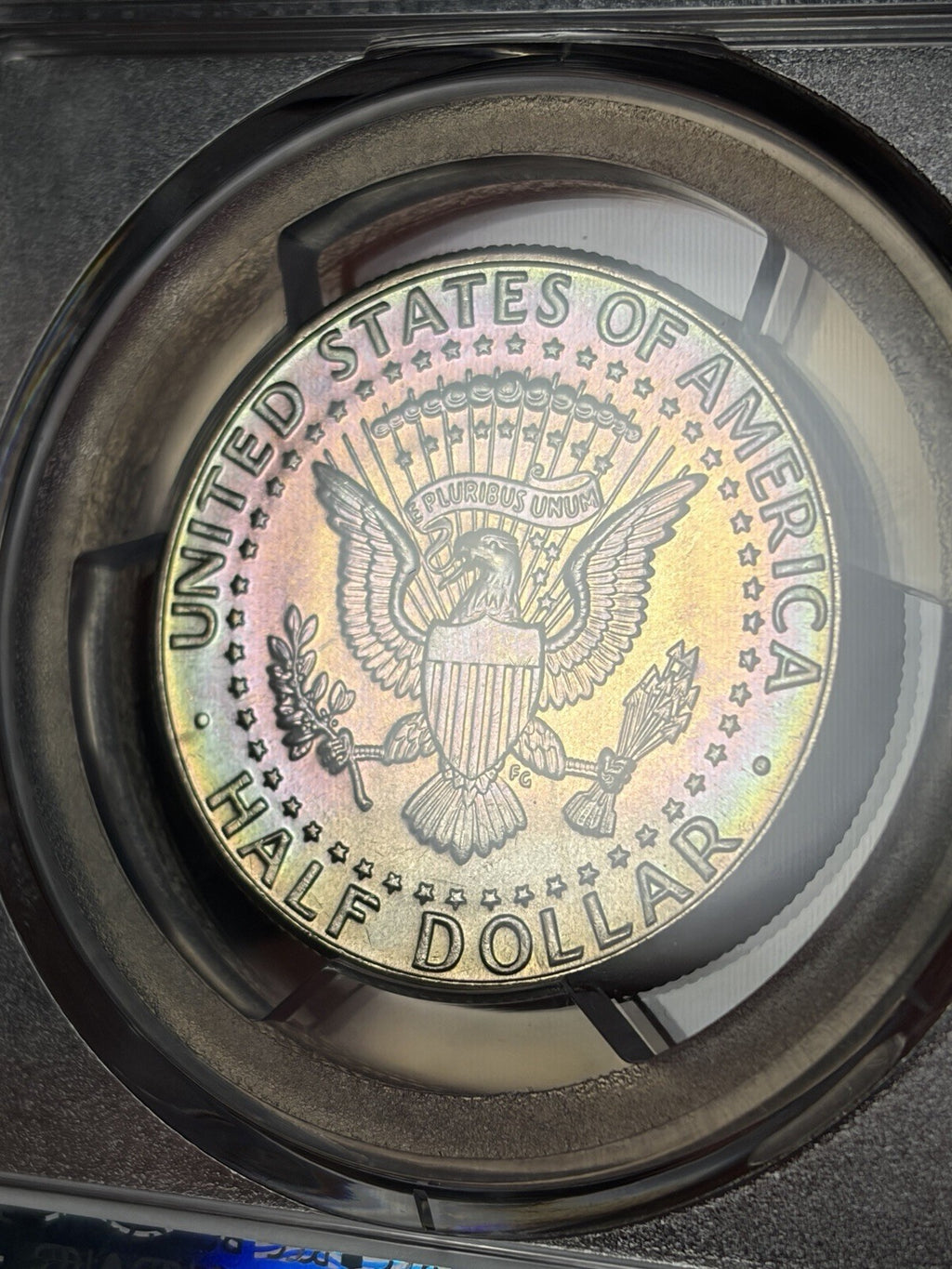 1988-D PCGS MS64 Kennedy Half Dollar Rainbow Neon Toning
