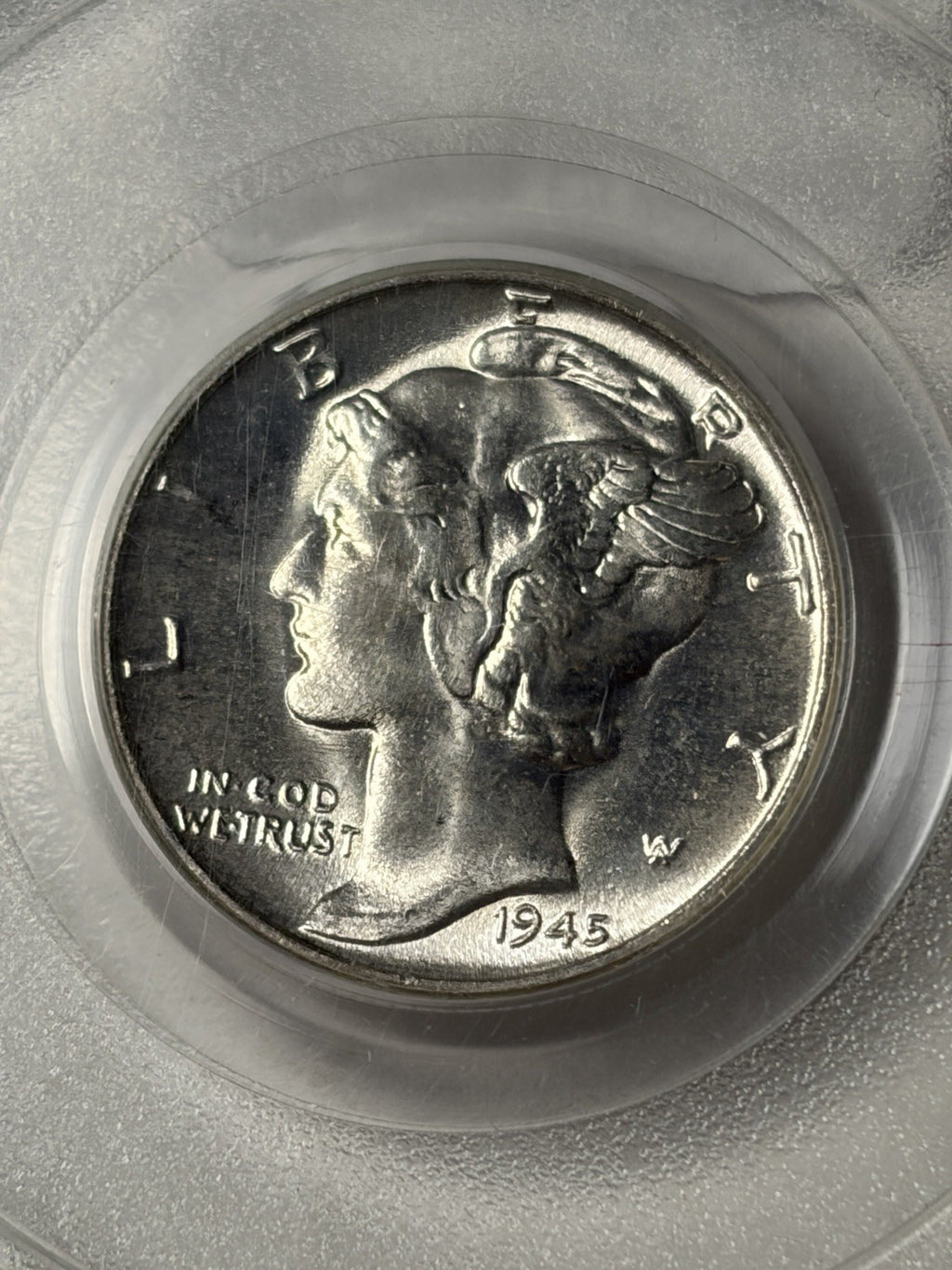1945 PCGS MS64 Mercury Dime Old Green Holder