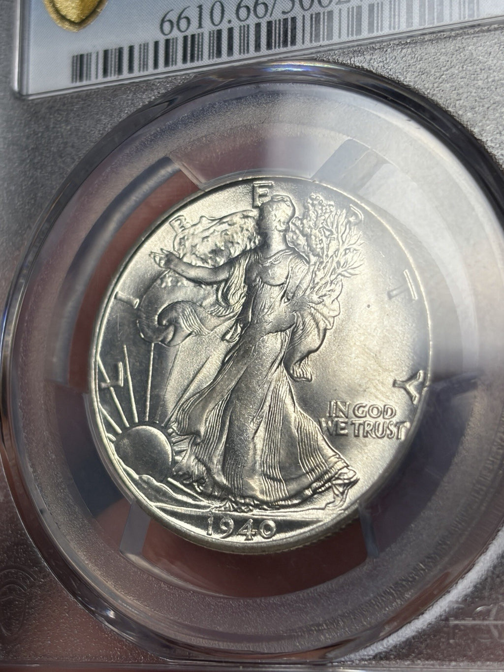 1940-S PCGS MS66 Walking Liberty Half Dollar BU Gem