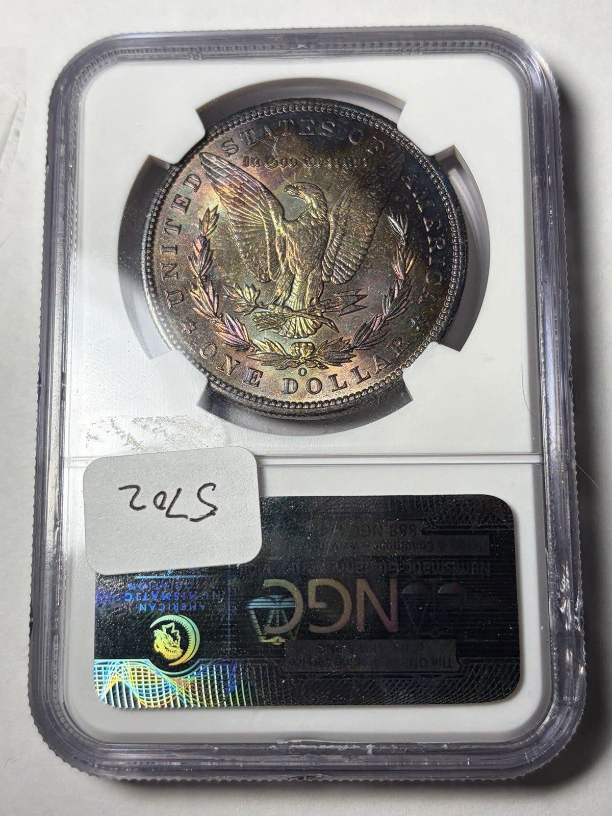 1901-O NGC MS64 Morgan Silver Dollar Reverse Toned End Roll Toner