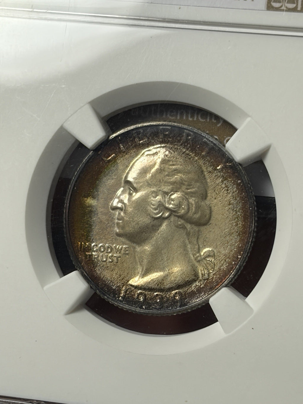1939 NGC PF64 GOLD CAC Washington Quarter Toned , Ex. PCGS PR67!