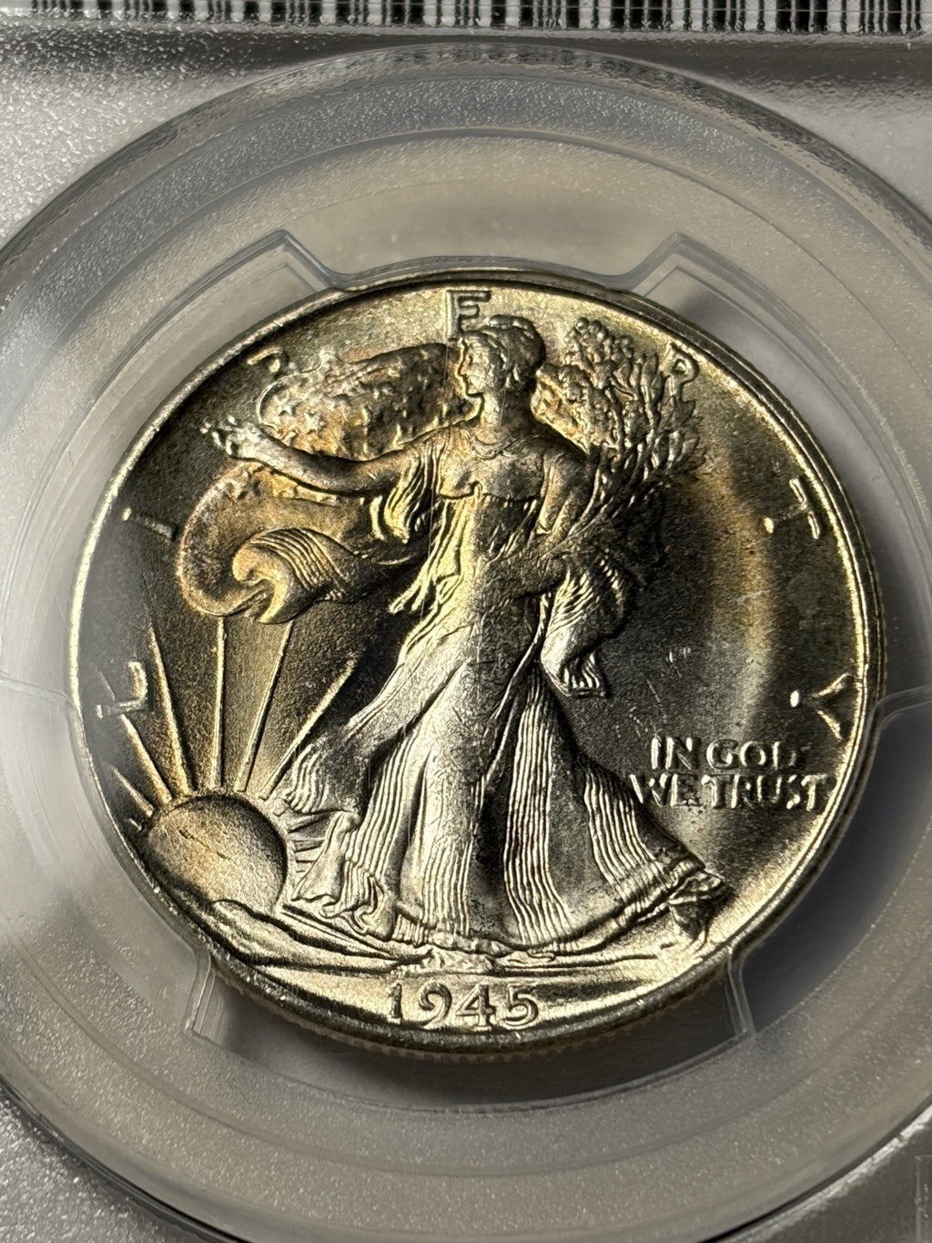 1945-S PCGS MS64 Walking Liberty Half Dollar Toned