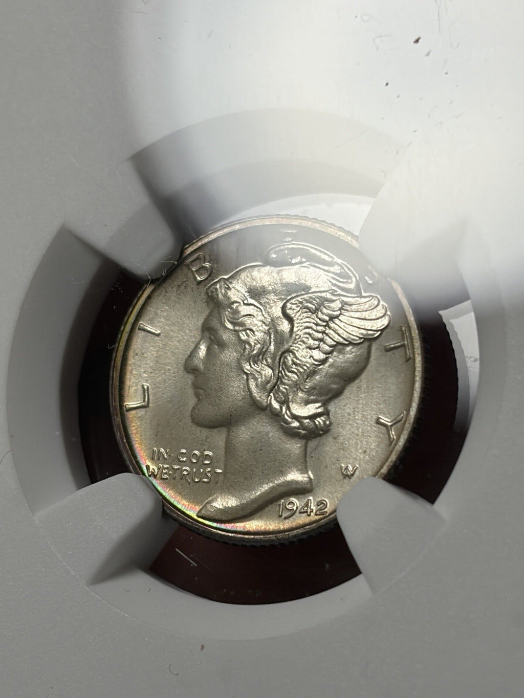 1942 NGC PF67 CAC Mercury Dime Toned