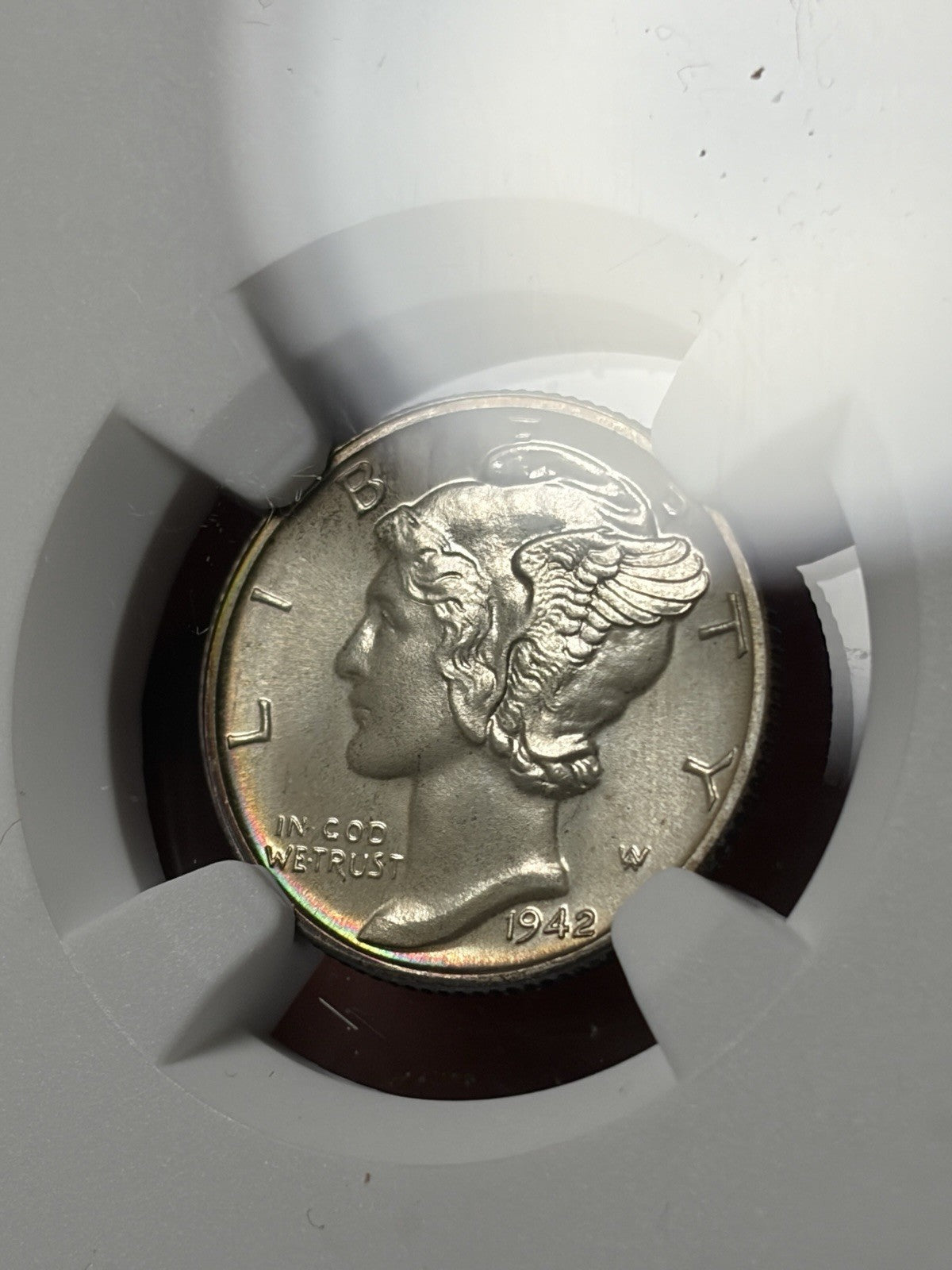 1942 NGC PF67 CAC Mercury Dime Toned