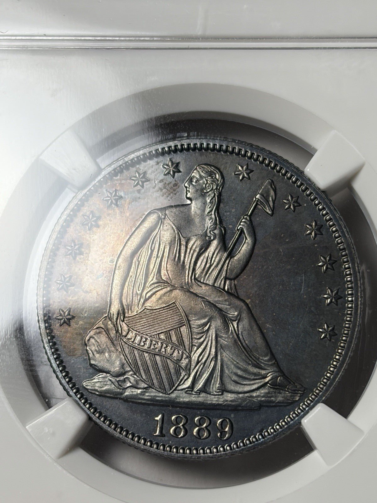 1889 NGC MS64 Seated Liberty Half Dollar Toned