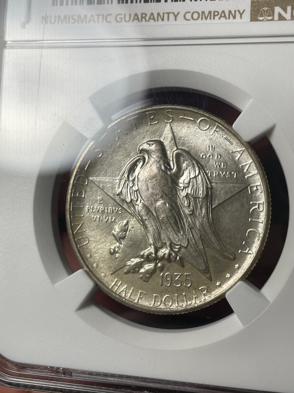1935-S NGC MS66 CAC Texas Silver Commemorative Half Dollar Original