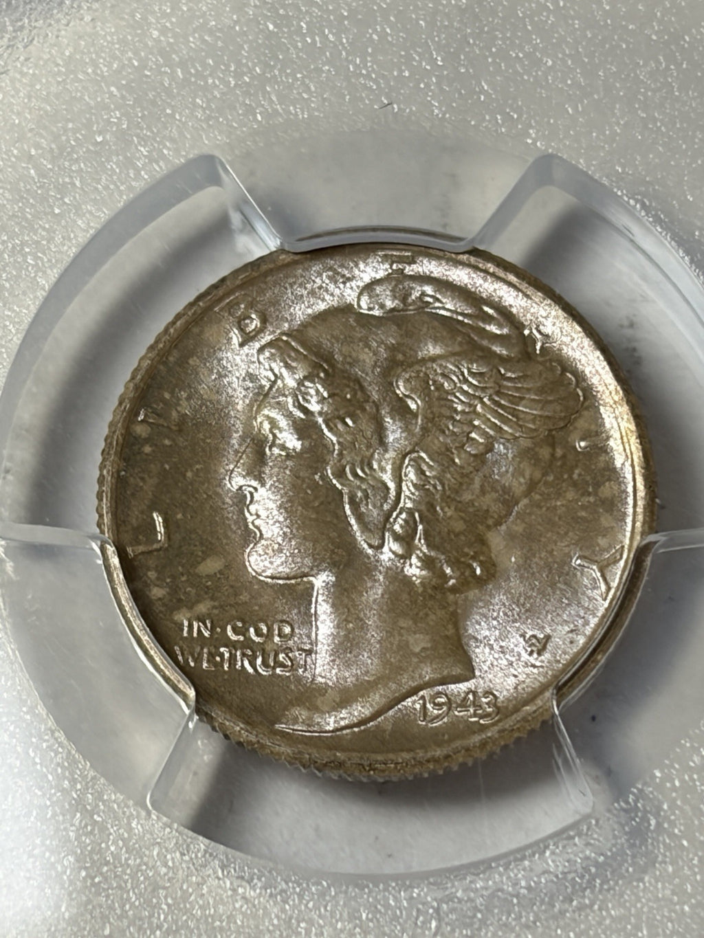 1943-S PCGS MS67 Mercury Dime Toned