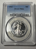 1942 PCGS PR66 Walking Liberty Half Dollar