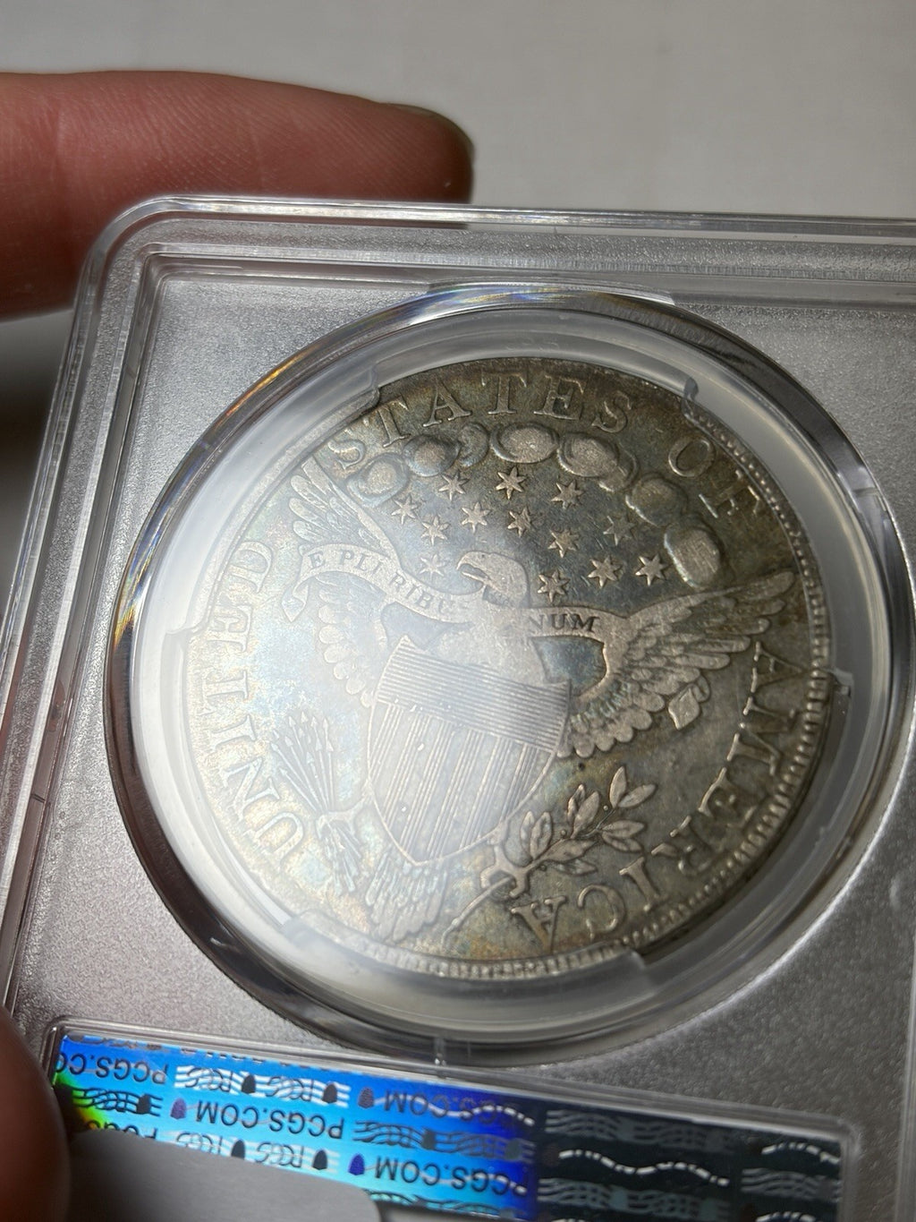 1798 PCGS VF Details Draped Bust Silver Dollar Toned